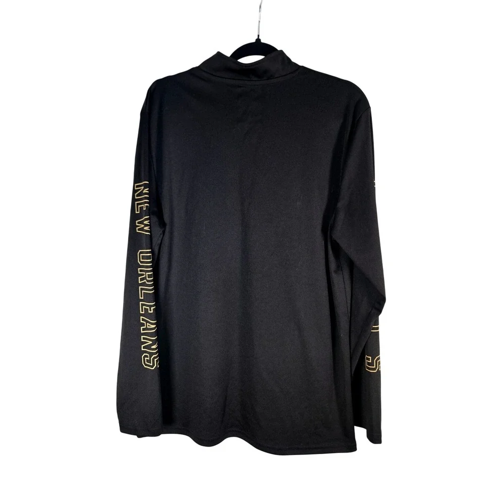 New Orleans Saints NFL Team Apparel Pullover Large Long Sleeve‎ 1/4 Zip
